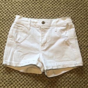 hollister white denim shorts